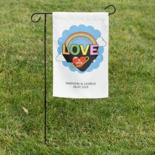 Custom Names / Text "Love Is Love" Garden Flag