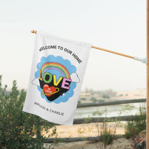 Custom Names / Text "Love Is Love" House Flag