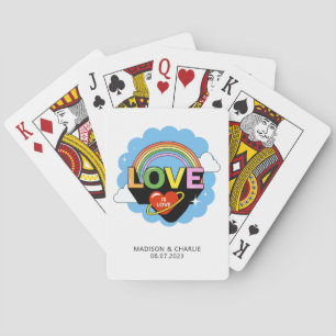 Custom Names / Text "Love Is Love" Poker Cards