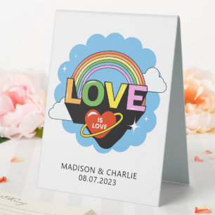 Custom Names / Text "Love Is Love" Table Tent