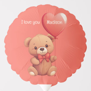 Custom Names & Text Love Teddy Balloon