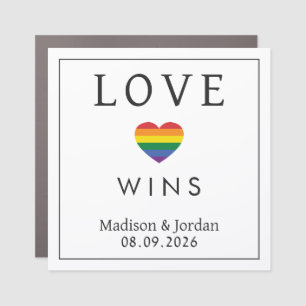Custom Names / Text Rainbow LOVE Car Magnet