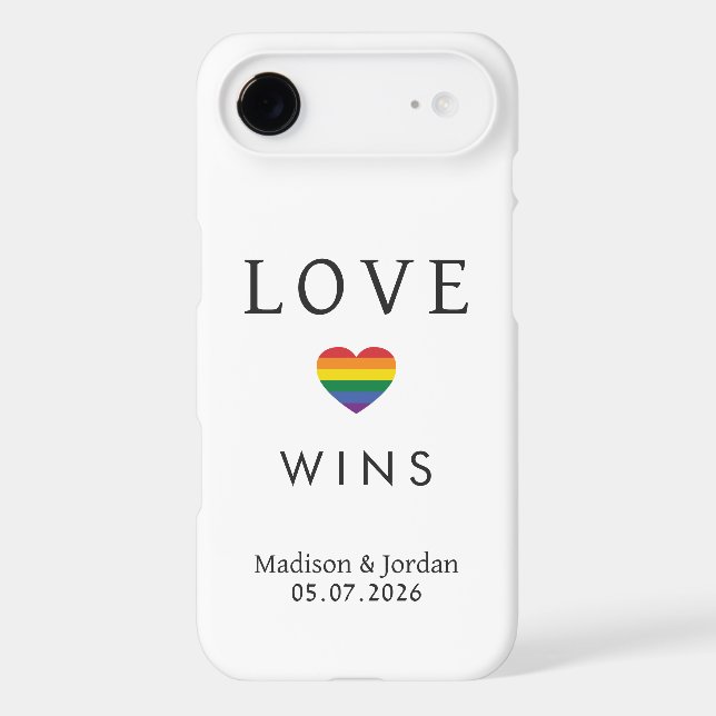 Custom Names / Text Rainbow LOVE Case-Mate iPhone Case (Back)