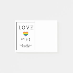 Custom Names / Text Rainbow LOVE Post-it Notes