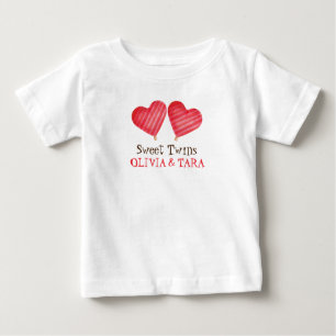 Custom names twins baby T-Shirt
