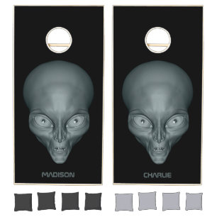 Custom names UFO Alien Cornhole Set