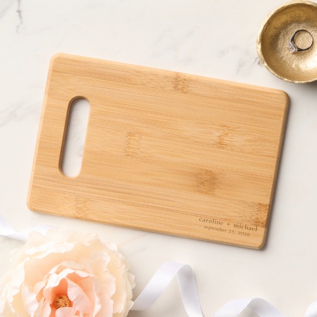 Custom Names Wedding Date | Engraved Cutting Board (Wedding)