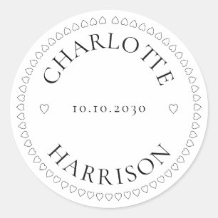 Custom names Wedding gift favor tag stickers