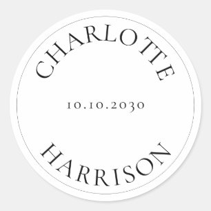 Custom names Wedding gift favor tag stickers