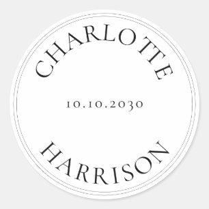 Custom names Wedding gift favor tag stickers