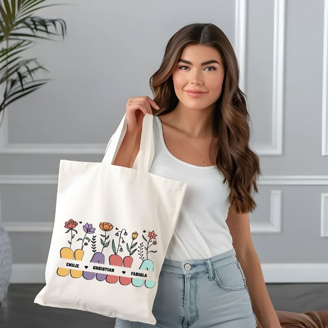 Custom Nana And Kids Name Shirt Mother's Day Gift  Tote Bag (Creator Uploaded)