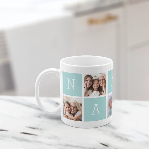 Custom Nani Grandmother 5 Photo Collage Coffee Mug
