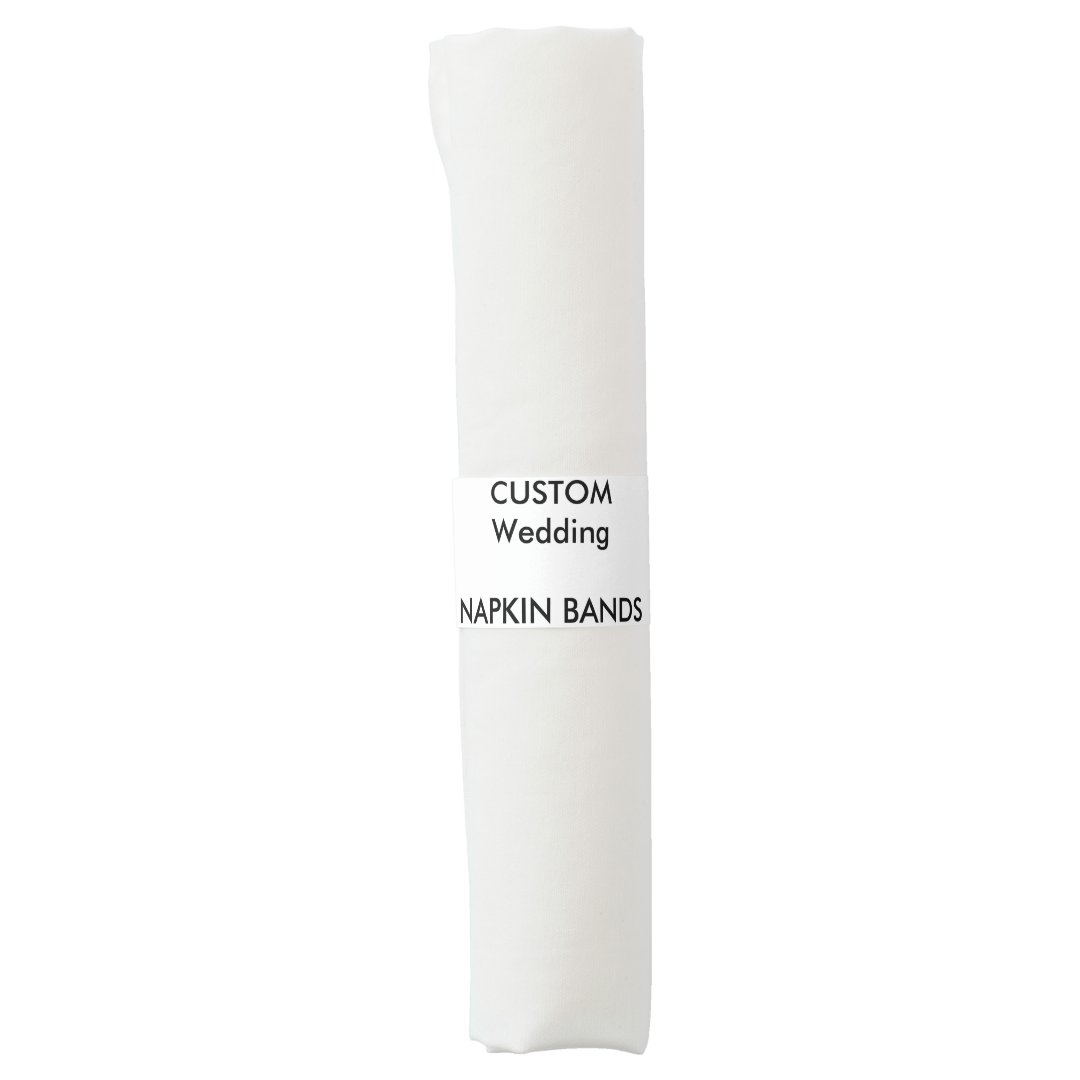 Custom Napkin Bands Holders Rings (12) Zazzle