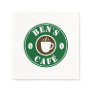 Custom napkins with coffee cup and beans logo