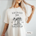 Custom Nashville Bachelorette Party Let's Go Girl T-Shirt<br><div class="desc">Custom Nashville Bachelorette Party Let's Go Girl</div>