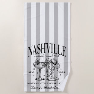Custom Nashville Bachelorette Rodeo Beach Towel