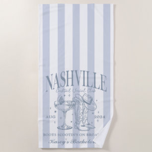 Custom Nashville Bachelorette Rodeo Beach Towel