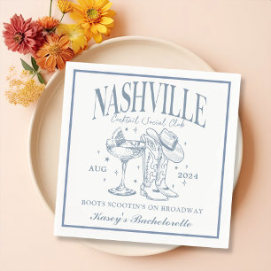Custom Nashville Bachelorette Rodeo Cocktail Napkins