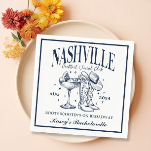 Custom Nashville Bachelorette Rodeo Cocktail Napkins