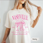 Custom Nashville Bachelorette Rodeo Cocktail T-Shirt<br><div class="desc">Custom Nashville Bachelorette Rodeo Cocktail</div>