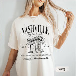 Custom Nashville Bachelorette Rodeo Cocktail T-Shirt<br><div class="desc">Custom Nashville Bachelorette Rodeo Cocktail</div>