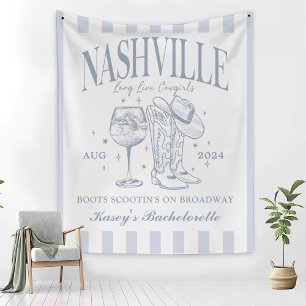 Custom Nashville Bachelorette Rodeo Cocktail Tapestry