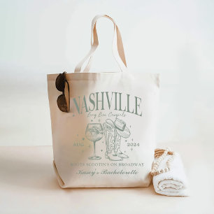 Custom Nashville Bachelorette Rodeo Cocktail Tote Bag