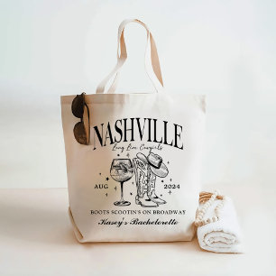 Custom Nashville Bachelorette Rodeo Cocktail Tote Bag