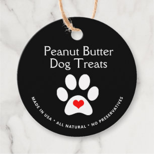 Custom Natural Gourmet Dog Treat Price Favor Tags