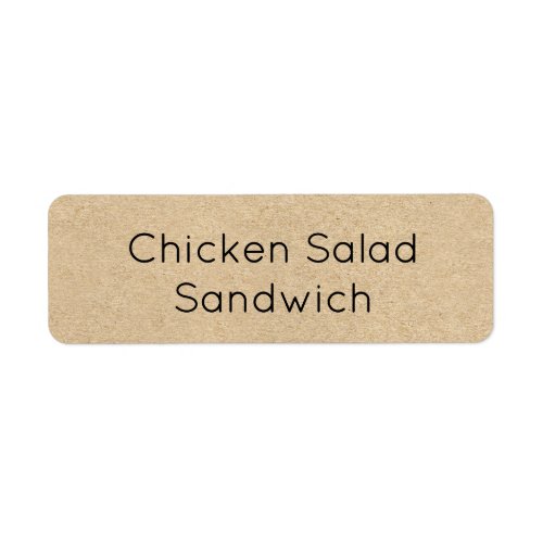 Custom Natural Kraft Paper Style Catering Food Label