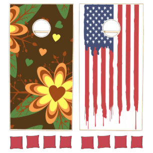 Custom Natural Wood Cornhole Set