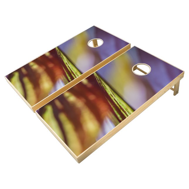 Custom Natural Wood Cornhole Set (Angled)