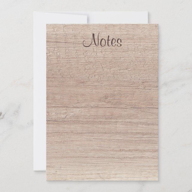 Custom Natural Wood Look Handwritten Template (Front)