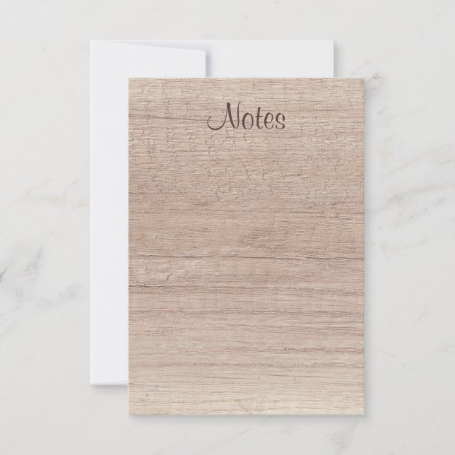 Custom Natural Wood Look Template Handwritten (Front)