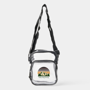Custom Nature Family Vacation Forest Sunset Clear Crossbody Bag