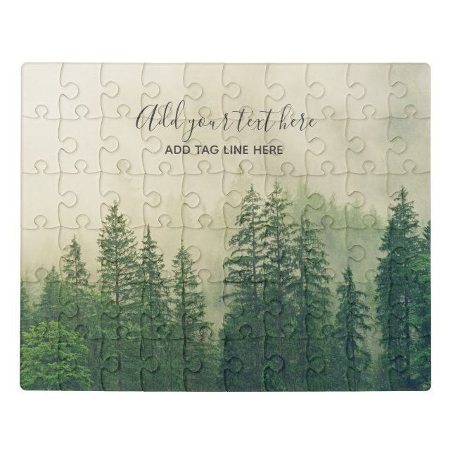 Custom Nature Lovers Forest Home Decor Newlyweds  Jigsaw Puzzle (Puzzle Horizontal)