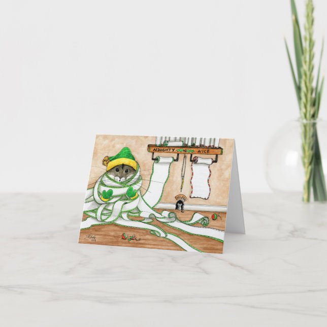 Custom Naughty Nice Santa List Card (Front)