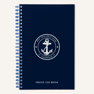 Custom Nautical Anchor and Boat Name Notebook