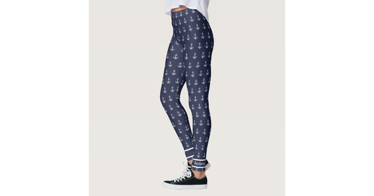 Pattern Of Whales, Cute Whales, Blue Whales Leggings