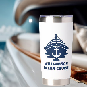 Custom Nautical Anchor Beach Cruise Boating Insulated Tumbler