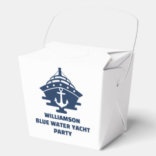 Custom Nautical Anchor Boat Party Favor Boxes
