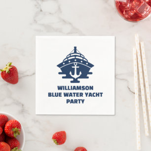 Custom Nautical Anchor Boat Party Napkins