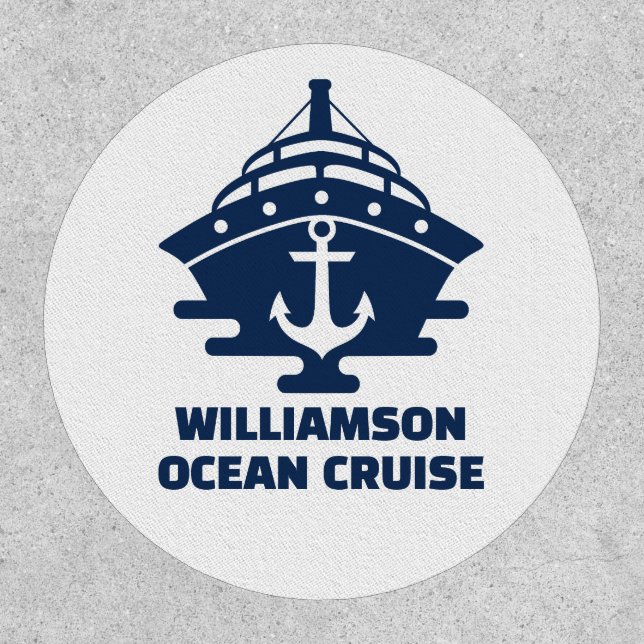 Custom Nautical Anchor Boating Beach Keepsake Patch (Front)