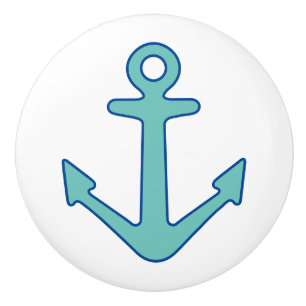 Custom nautical anchor door and drawer pull knob