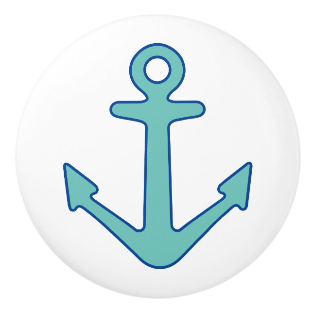 Custom nautical anchor door and drawer pull knob (Front)