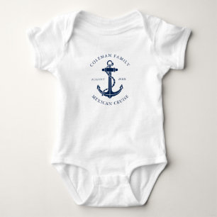 Custom Nautical Anchor Family Cruise Custom Baby Bodysuit