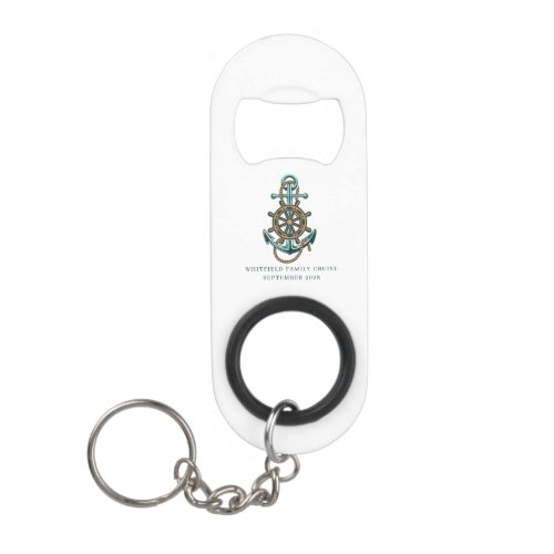 Custom Nautical Anchor Family Cruise Vacation Swag Keychain Bottle Opener