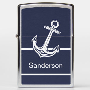Custom Nautical Anchor Ocean Navy Zippo Lighter