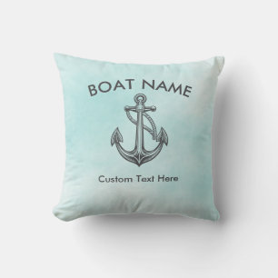 Custom Nautical Anchor Throw Pillow