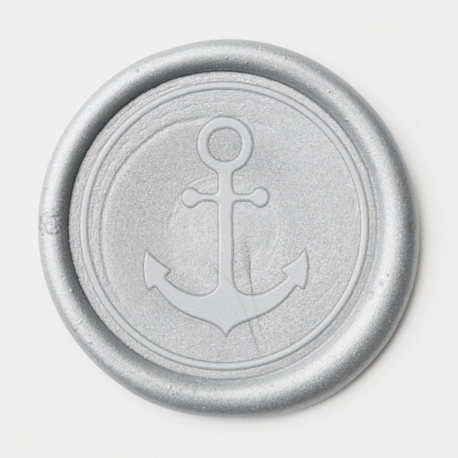Custom Nautical Anchor Wax Seal Sticker (Front)